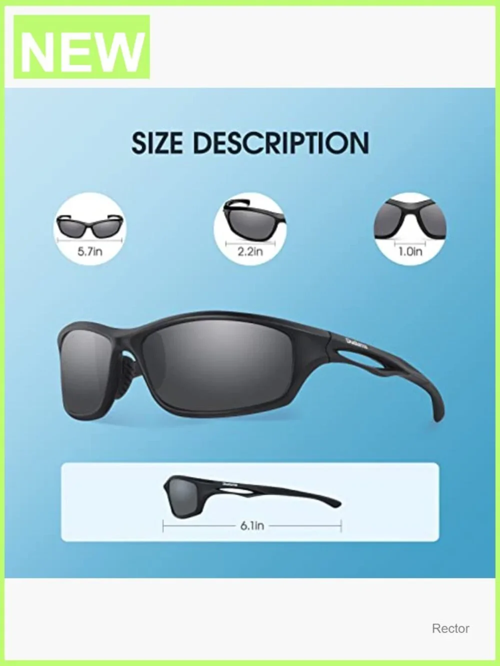 TR90 Polarized Sports Sunglasses for Running Cycling Golf Fishing